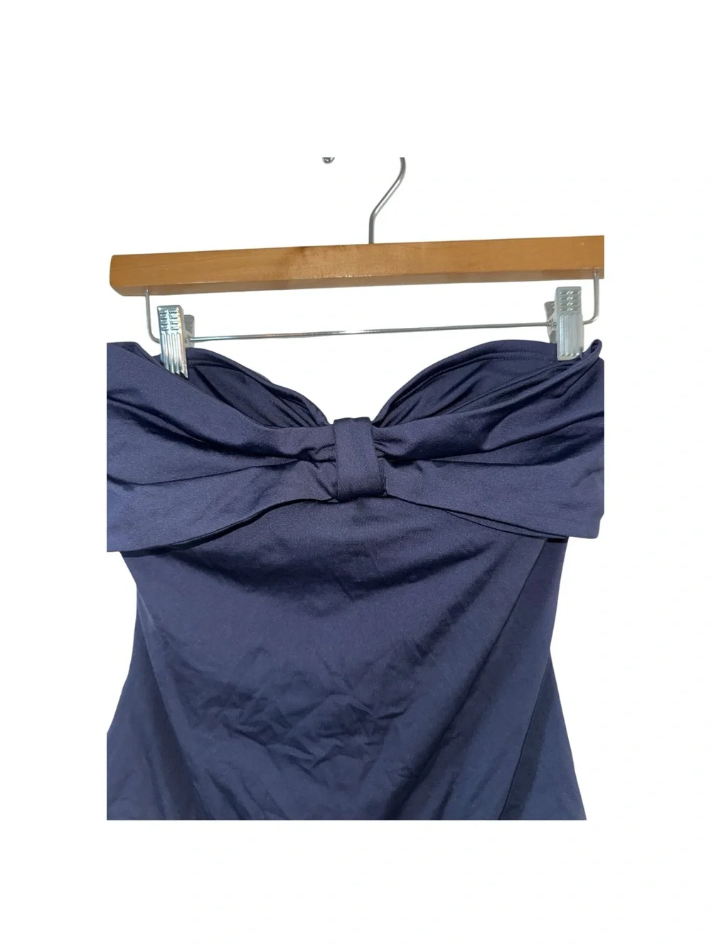 kate spade Black Strapless Bow One-Piece Swimsuit